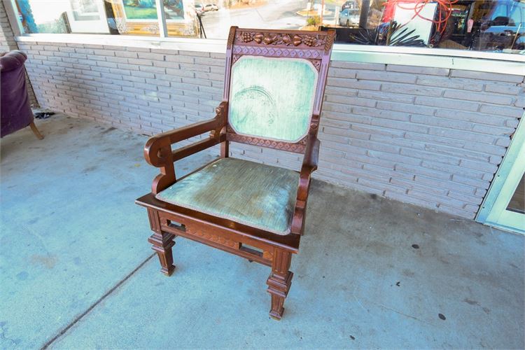 Victorian Style Carved Armchair