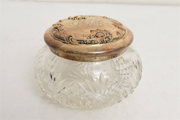 Antique American Sterling Silver Rouge Pot