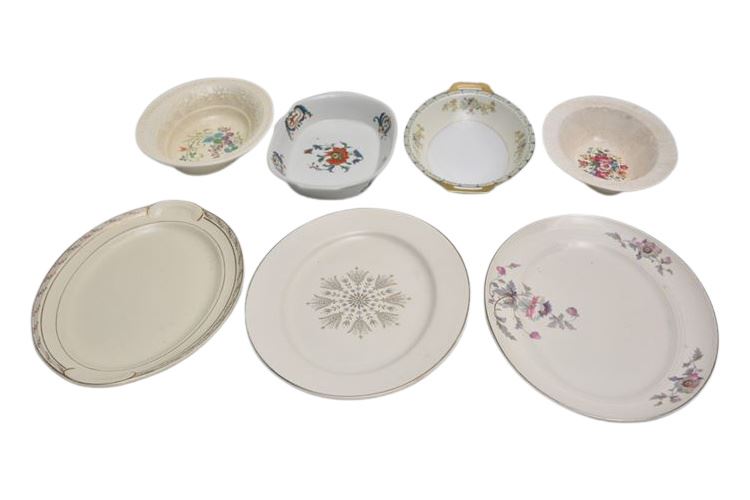Group of Porcelain Plates & Serving Pieces
