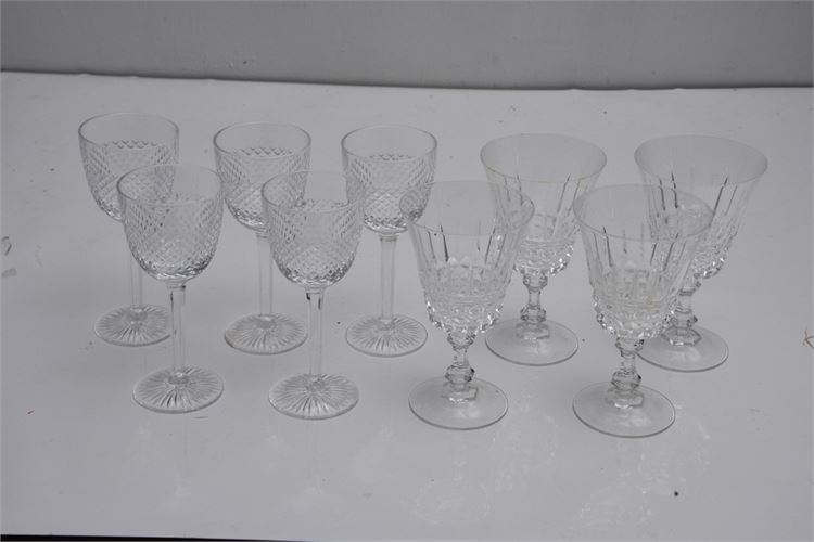 Two Sets of Wine & Water Glasses