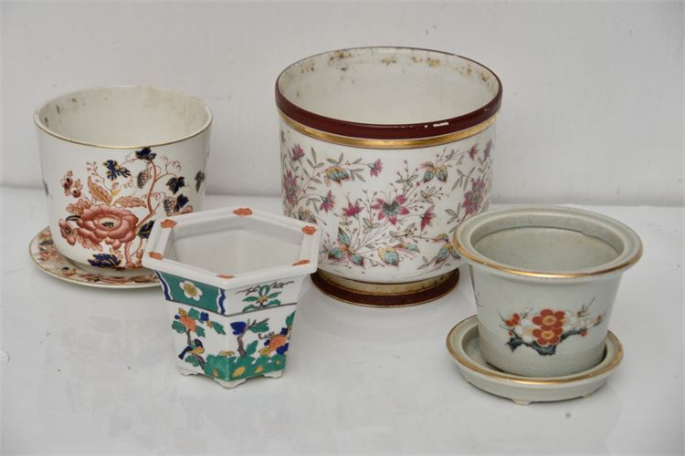Group of Four Ceramic Planters, including WEDGWOOD