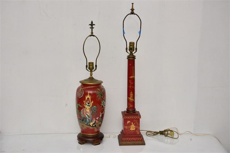 Two (2) Chinoiserie Style Lamps