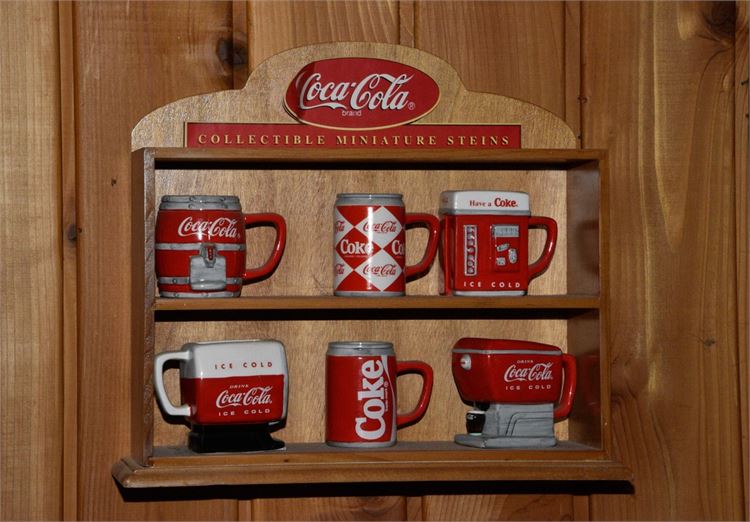 Coca Cola Shelf and Memorabilia Objects