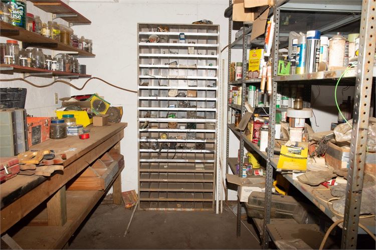 Workshop Storage Cabinet With Contents