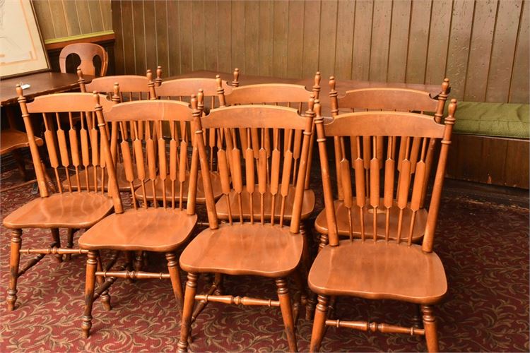 Group Lot Of Spindle Back Chairs