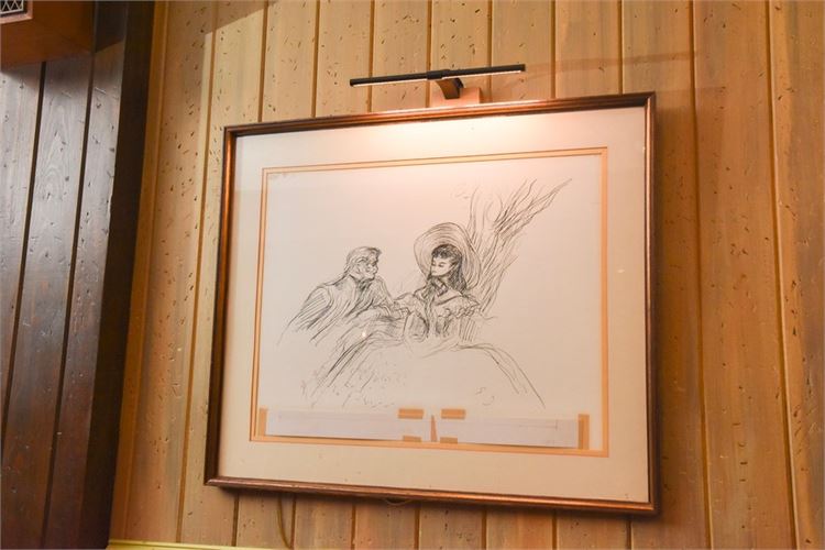 Framed Sketch With Showcase Light