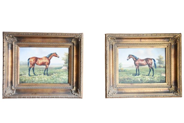 Pair Of Equine Portraits