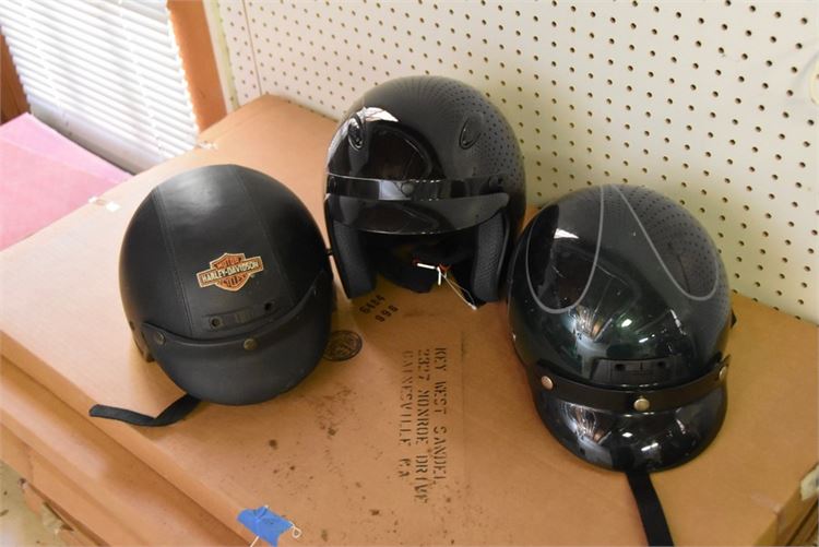 Three (3) Motorcycle Helmets