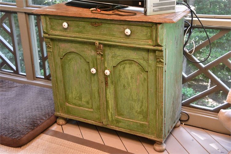 Painted Console Cabinet