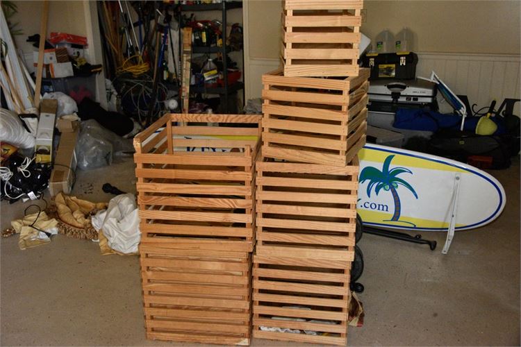 Group Lot Of Wooden Crates