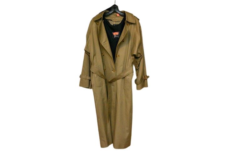 BURBERRY Olive Trench Coat Size 8 Long