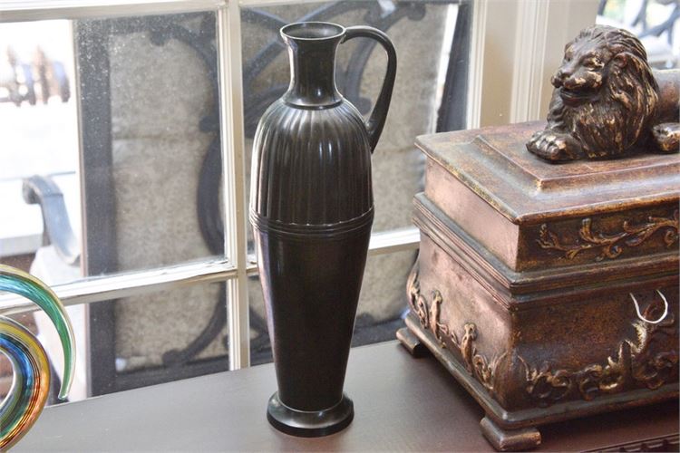 Beautiful Solid Bronze Single Arm Vase