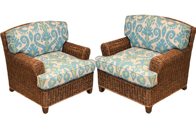 Pair Of Wicker Armchairs