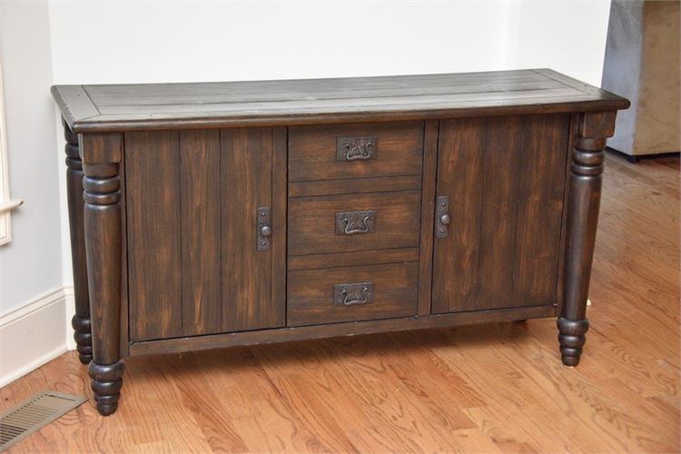 Asian Style Wooden Console Cabinet