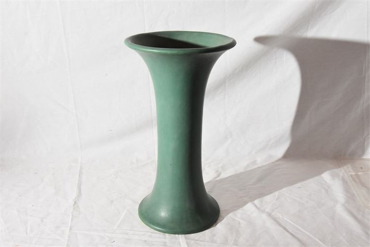 ROSEVILLE Matte  Green Trumpet Vase