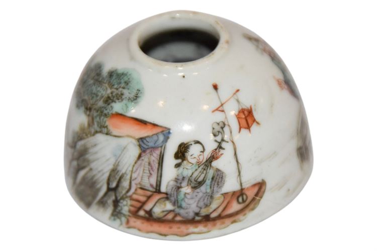 Very Fine Chinese Painted Antique Brush Pot