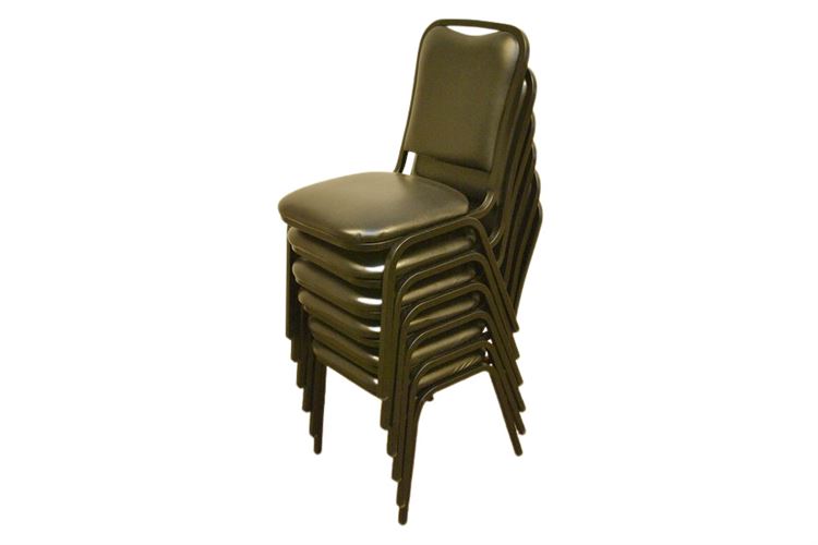 Six (6) Metal Upholstered Event Chairs
