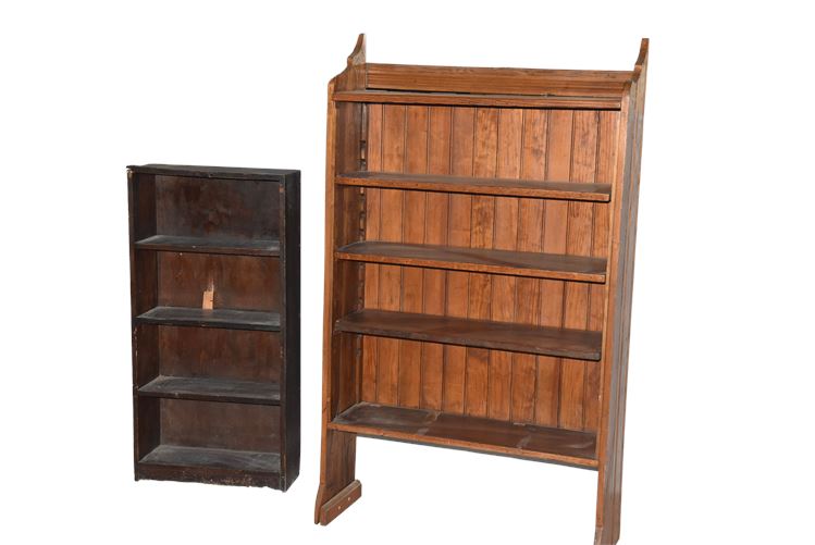 Two (2) Wooden Shelves