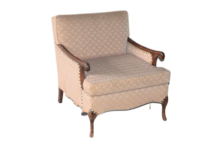 Upholstered Armchair With Tack Trim
