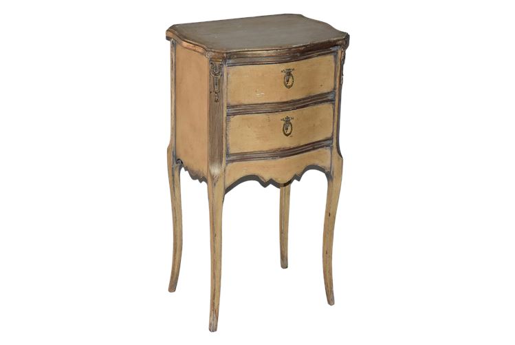 Two Drawer Painted Nightstand