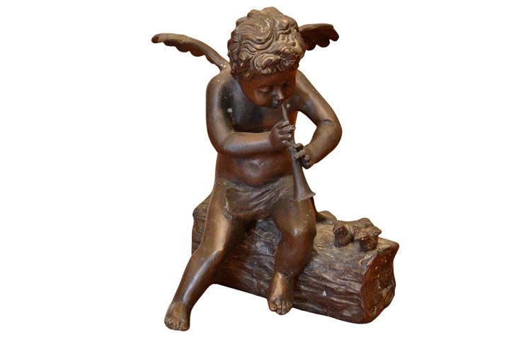 Vintage Komart Bronze Renaissance Style Cupid Statue