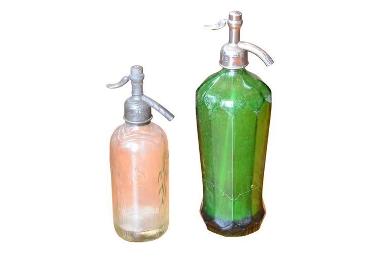 Two (2) Vintage Seltzer Bottles