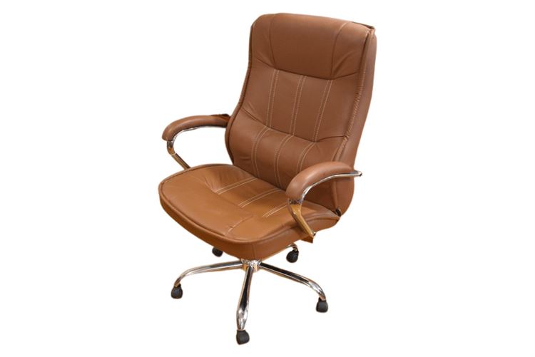Drexel Brown Leather Office Chair