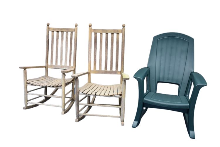 Three (3) Rocking Chairs