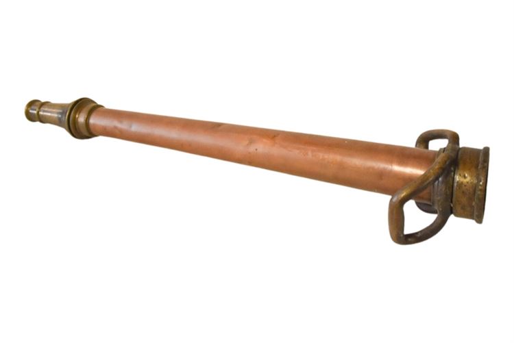 Large Copper and Brass Fire Nozzle