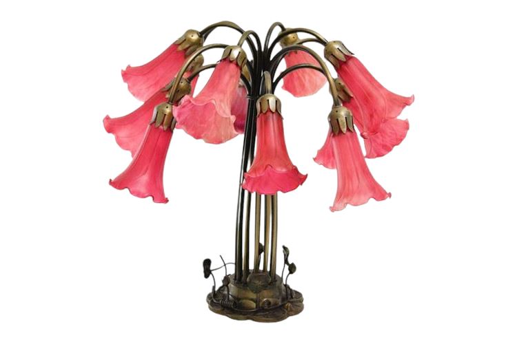 TIFFANY & CO.  Style Twelve (12) Light Tulip Table Lamp