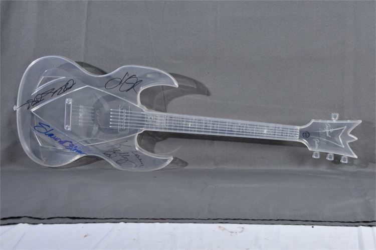 Osbourne Family acrylic guitar. Signed. In Person Cert.