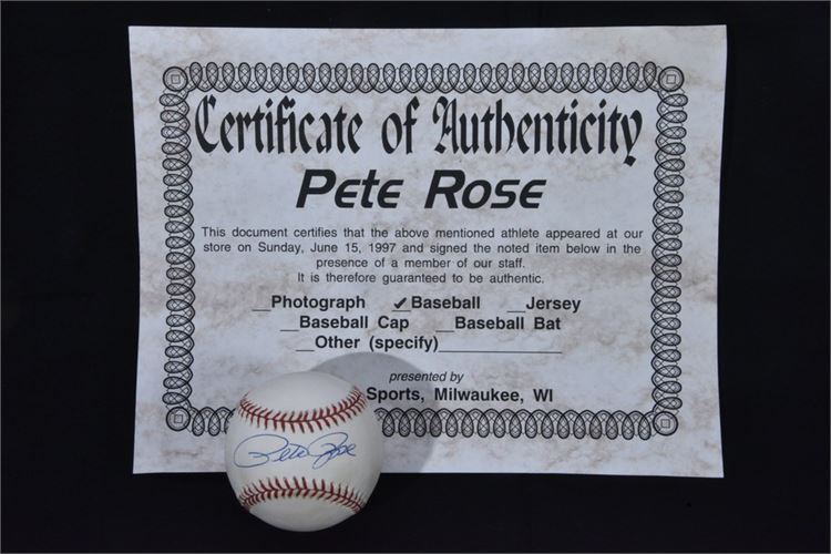 Pete Rose baseball-picture added Monday