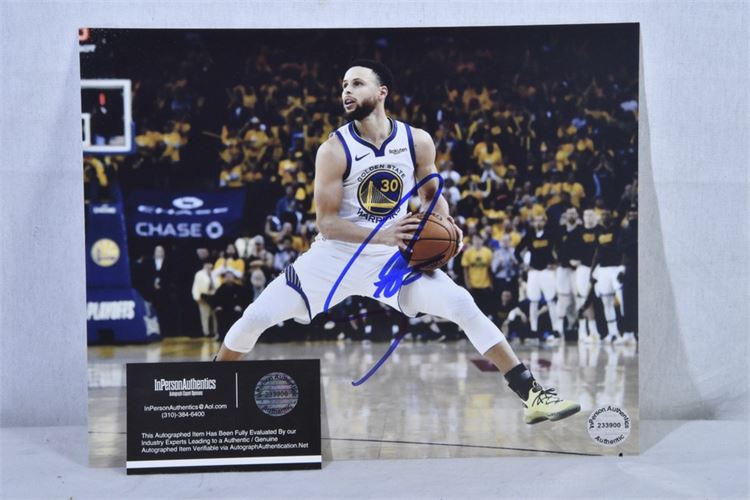 Steph Curry Signed 8 x 10 photo. In Person Cert.
