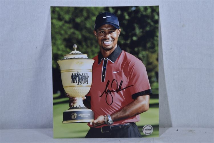 Tiger Woods signed autographed 8 x 10 photo. In Person Cert
