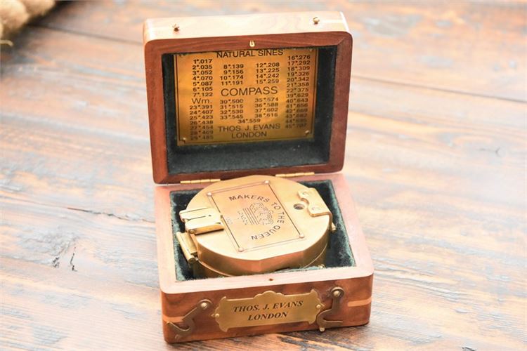 Geological Compass in Wooden Box