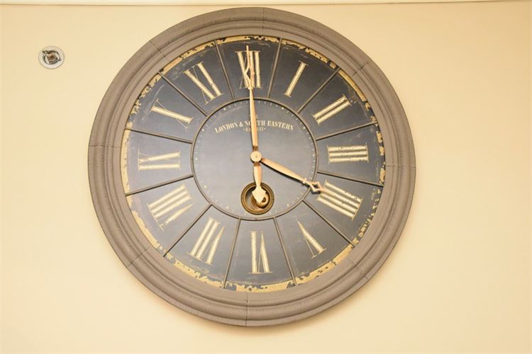 Restoration Hardware Large London Rail Wall Clock