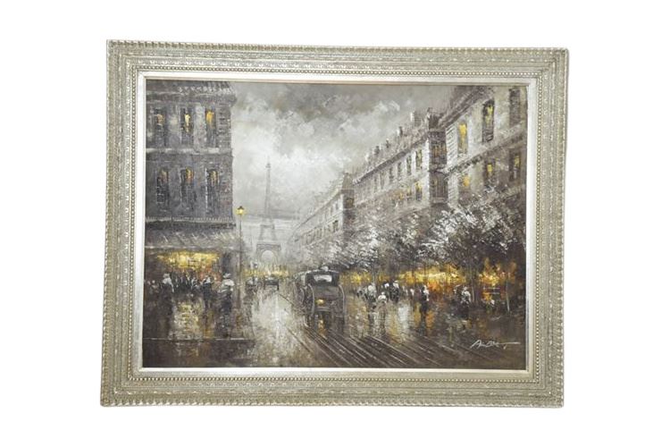 Framed Parisian Street Scene