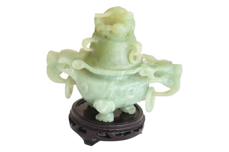 Chinese Carved  Jade Censer