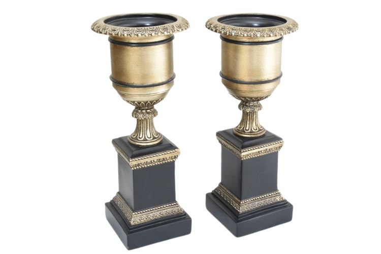 Pair Urns On Stands