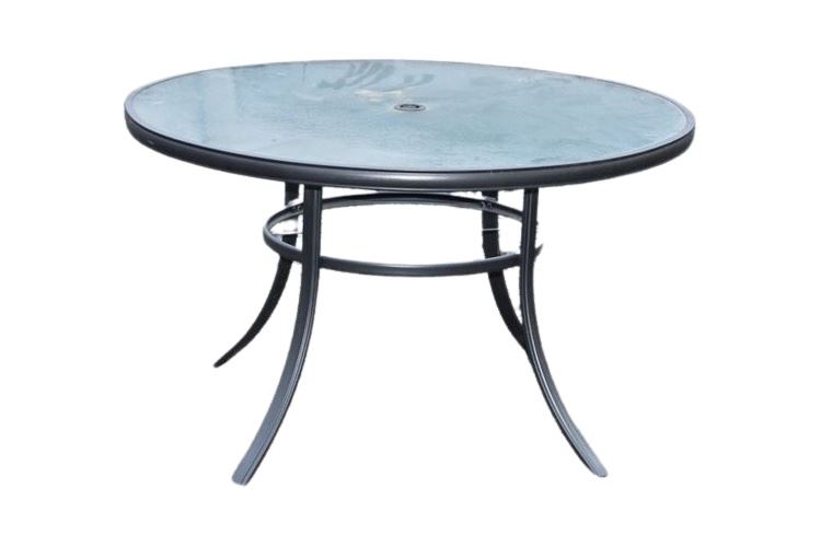 Glass Top Outdoor Dining Table