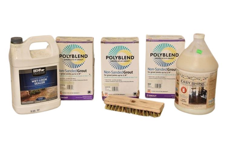 Group Polybelend Non Sanded Grout and Various Floor Care Items