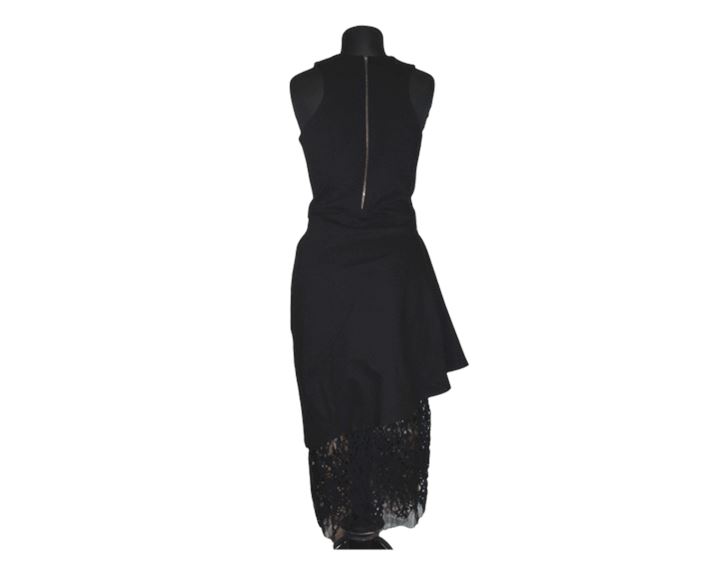 Mason Racerback black Midi Dress with Lace Skirt (New with Tags)