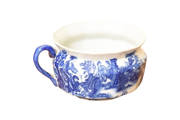 Blue and White Porcelain Chamber Pot