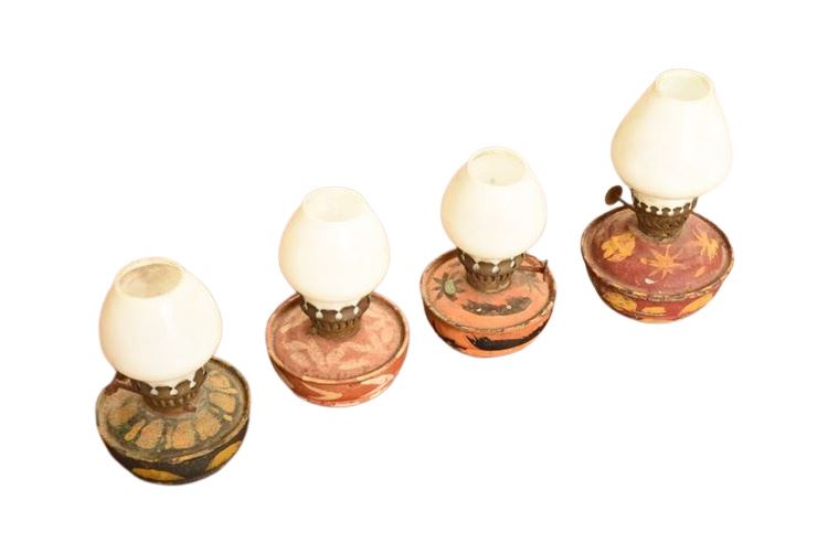 Four (4) Antique Oil Lamps
