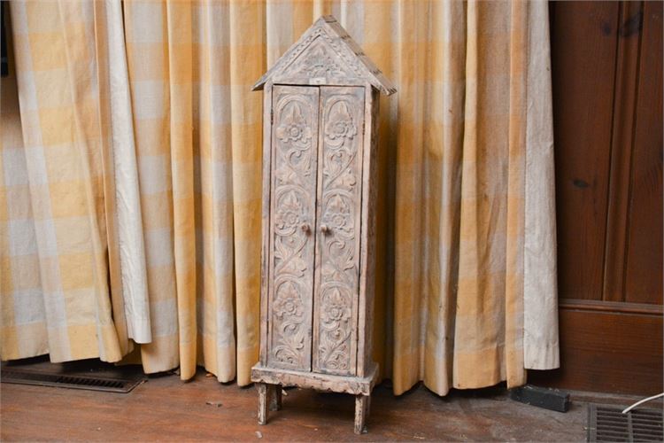 Vintage Carved Wood Cabinet