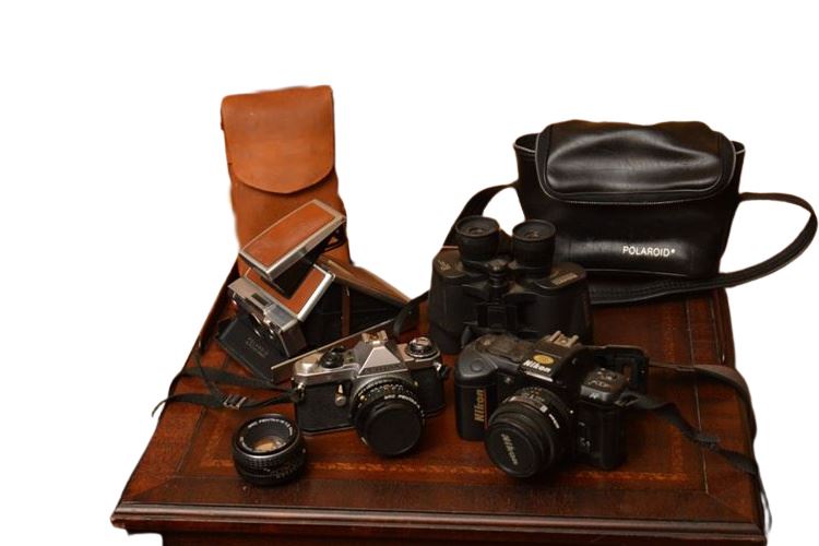 Group Vintage Cameras and Accessories