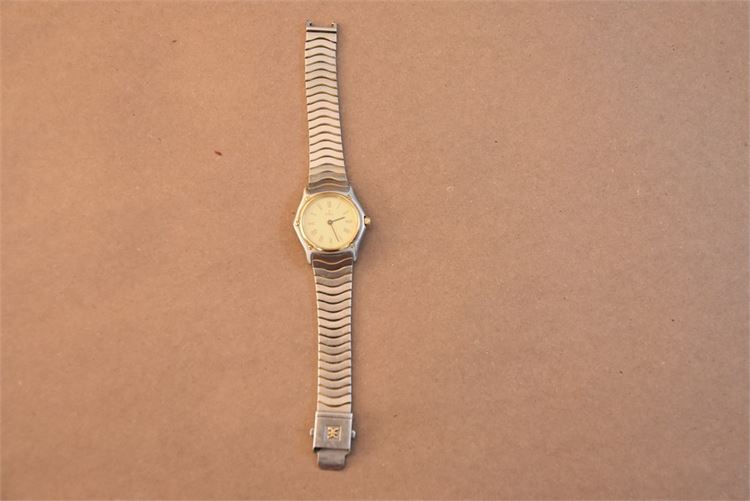 Vintage, Ebel classic wave quartz women’s gold and stainless steel watch