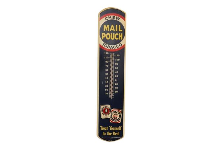 Vintage Mail Pouch Thermometer Sign