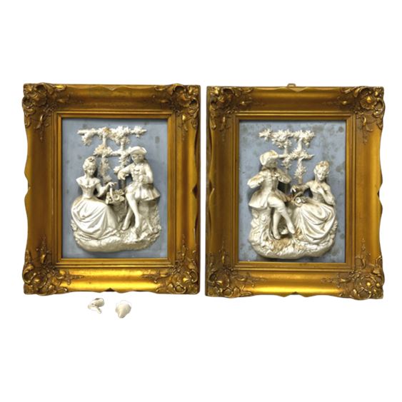 Pair of Szenes from the Castle-Park of Sanssouci about 1750-1760, 2 Pc