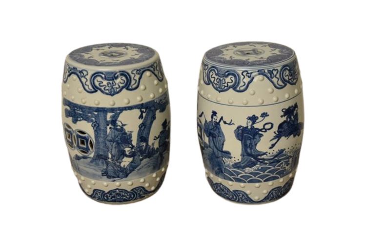 Pair Chinese Porcelain Garden Seats